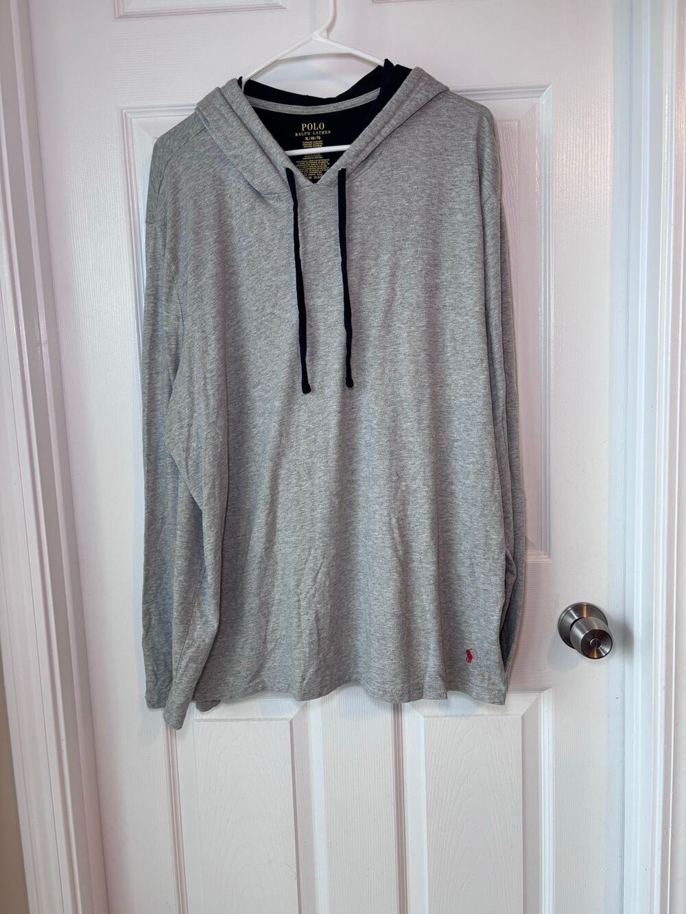 Polo Ralph Lauren Men’s XL Gray Supreme Comfort Hooded Long Sleeve Shirt
